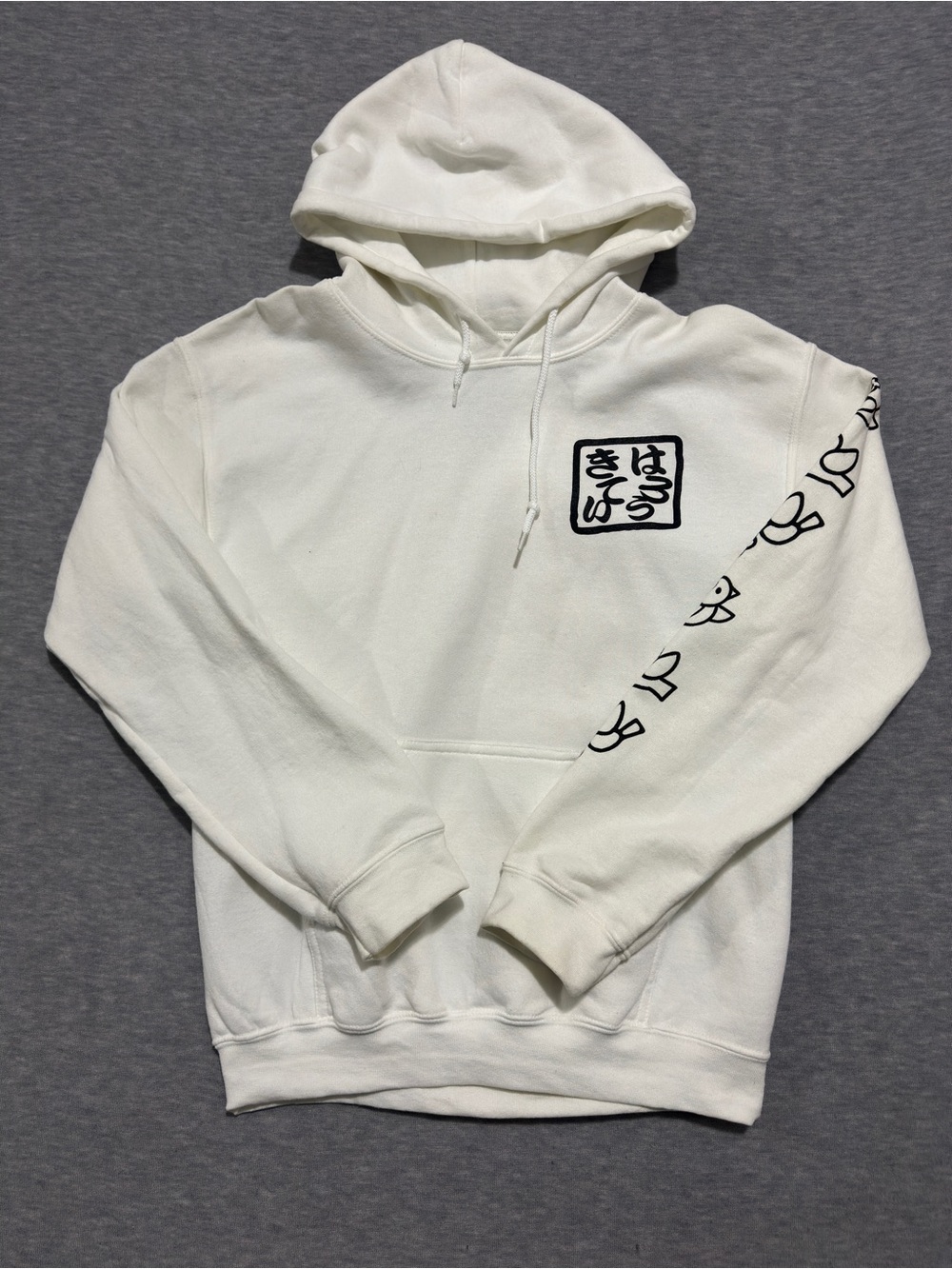 Y2K Hello Kitty White Pullover Hoodie Graphic Size Small Long Sleeve